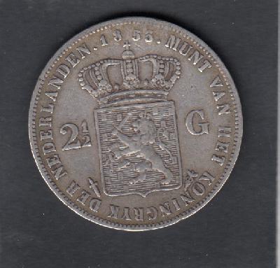 Beschrijving: 2 1/2 Gulden WILLEM III